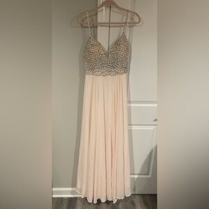 Windsor blush pink sequin/rhinestone maxi dress